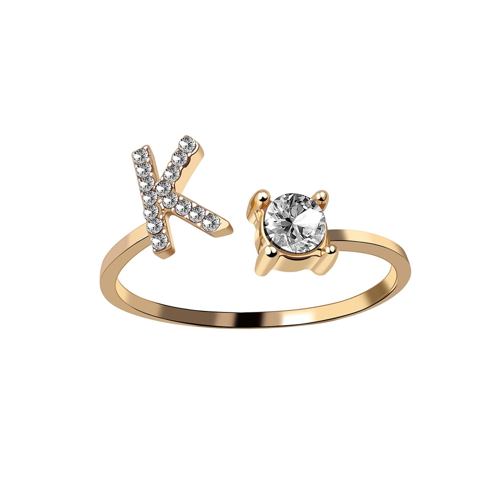 A-Z Letter Adjustable Opening Rings