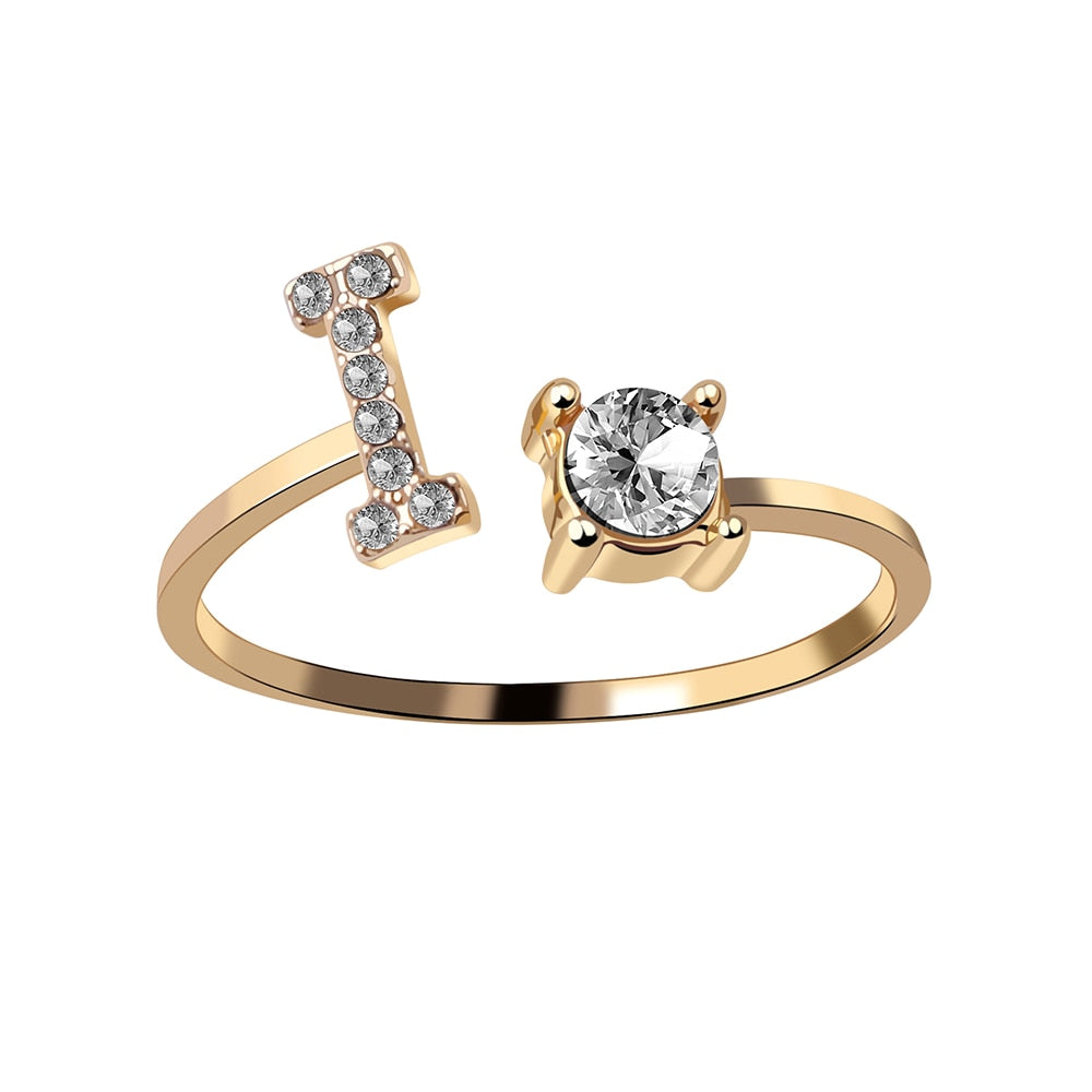 A-Z Letter Adjustable Opening Rings